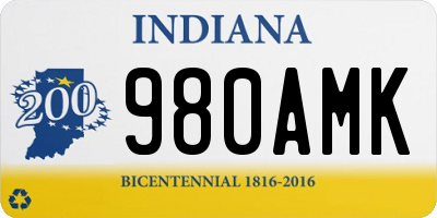 IN license plate 980AMK