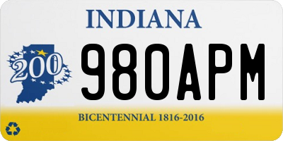 IN license plate 980APM