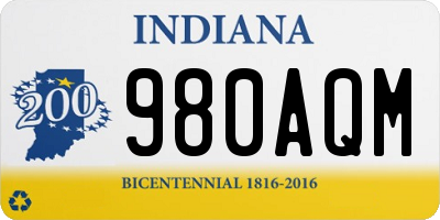 IN license plate 980AQM