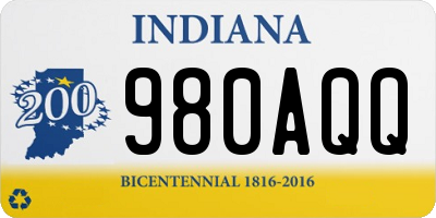 IN license plate 980AQQ