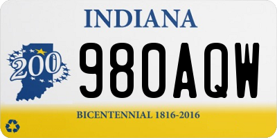 IN license plate 980AQW