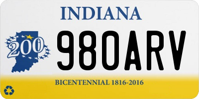 IN license plate 980ARV