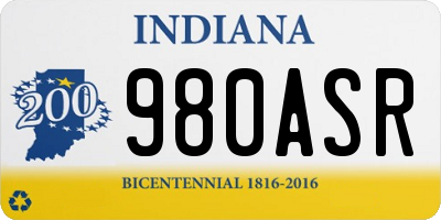 IN license plate 980ASR