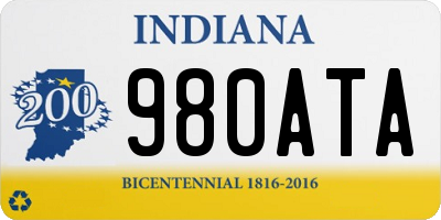 IN license plate 980ATA