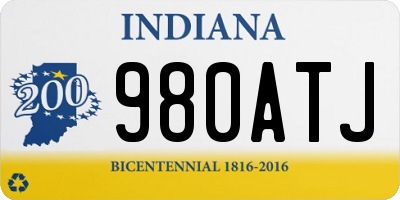 IN license plate 980ATJ
