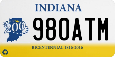IN license plate 980ATM