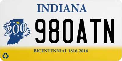 IN license plate 980ATN
