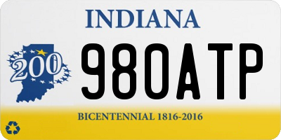 IN license plate 980ATP