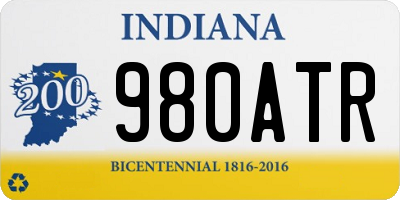 IN license plate 980ATR