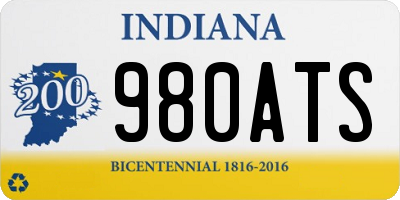 IN license plate 980ATS