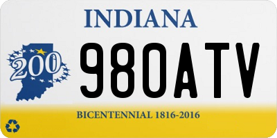 IN license plate 980ATV