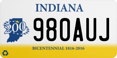 IN license plate 980AUJ