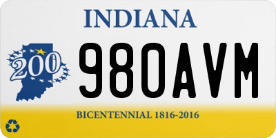 IN license plate 980AVM