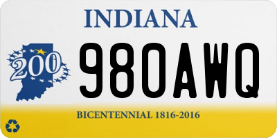 IN license plate 980AWQ