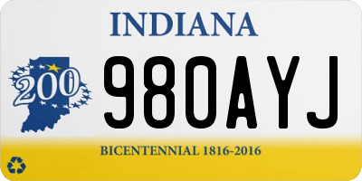 IN license plate 980AYJ