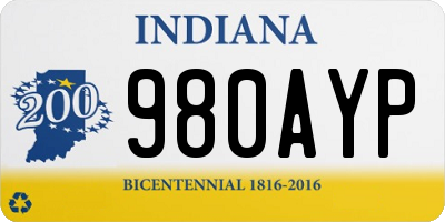 IN license plate 980AYP