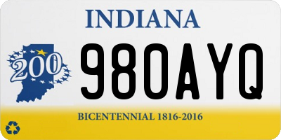 IN license plate 980AYQ