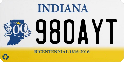 IN license plate 980AYT