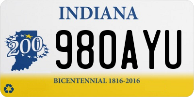 IN license plate 980AYU