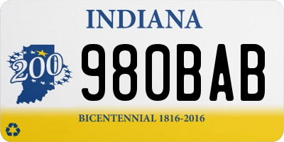 IN license plate 980BAB