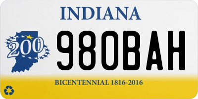 IN license plate 980BAH