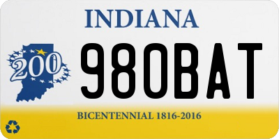 IN license plate 980BAT