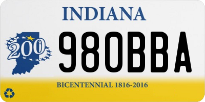 IN license plate 980BBA