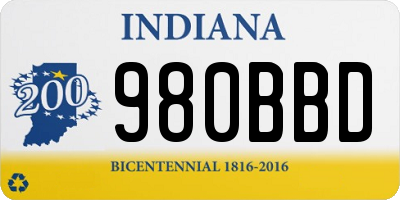 IN license plate 980BBD
