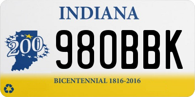 IN license plate 980BBK