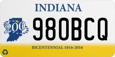 IN license plate 980BCQ