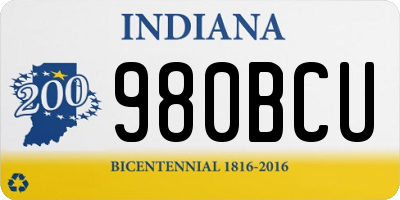 IN license plate 980BCU