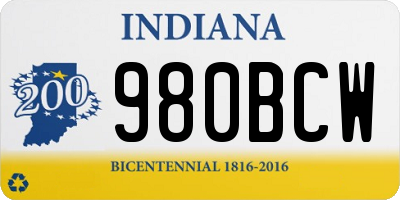 IN license plate 980BCW