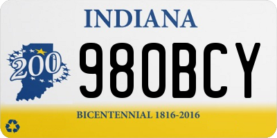IN license plate 980BCY