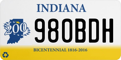 IN license plate 980BDH