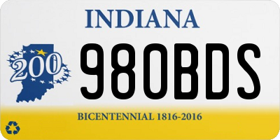 IN license plate 980BDS