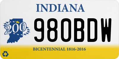 IN license plate 980BDW