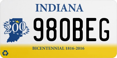 IN license plate 980BEG