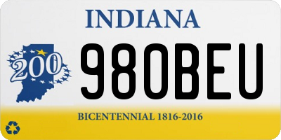 IN license plate 980BEU