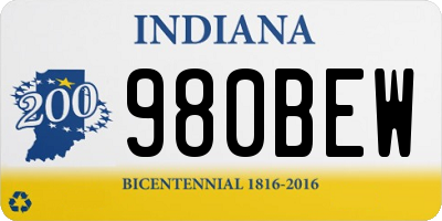 IN license plate 980BEW