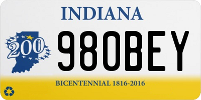 IN license plate 980BEY