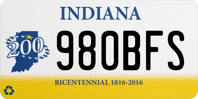 IN license plate 980BFS
