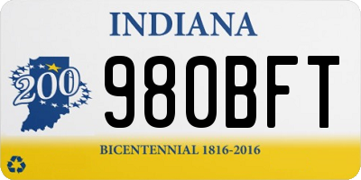IN license plate 980BFT