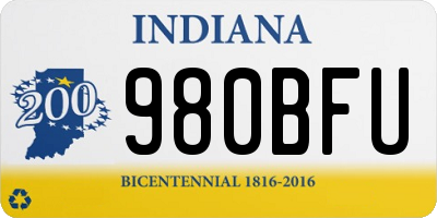 IN license plate 980BFU