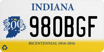 IN license plate 980BGF