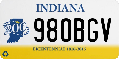 IN license plate 980BGV