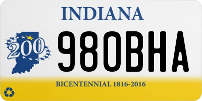 IN license plate 980BHA