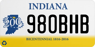 IN license plate 980BHB