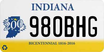 IN license plate 980BHG