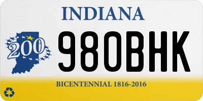 IN license plate 980BHK