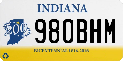 IN license plate 980BHM